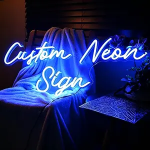 Custom Neon Signs, Neon Sign Customizable for Wall Decor, Personalized Neon Sign for Wedding Birthday Party Gift Bedroom Man Cave Bar Store Business Shop Name Logo Sign