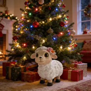 1 Pc Lamb Statue, Funny Desktop Ornament, Bold Design Fun Decoration - Made of Durable Resin, Suitable for Indoor/Outdoor Use, Ideal for Home/Office/Balcony, a Must-Have Collectible for Sheep Lovers. Whimsical Design