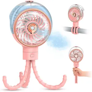 Fan with Mist, 100ml Misting Portable Fan for ,  Fans with Detachable Tripod,  Essentials, Clip  Fans for , Treadmill,  Seat, Outdoor