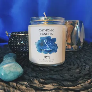 Chthonic Co. Zodiac Birth Month Crystal Candles