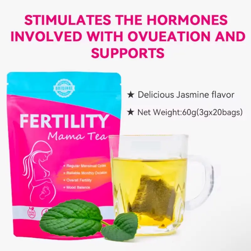 Aromlife Organic Caffeine-Free Herbal Tea - Women's Natural Support for Fibroids, Hormone Balance, Reproductive Wellness, 20 Bags for Adults Trying to Conceive