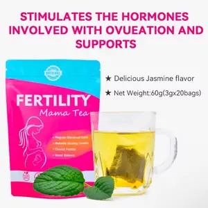 Aromlife Organic Caffeine-Free Herbal Beverage, Women's Natural Fertility Tea for Fibroids, Hormone Balance, Reproductive Wellness Support, 20 Tea Bags for Adults Trying to Conceive and Improve Ovulation