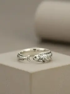 Vintage Fish Opening Adjustable Ring, Fashion Ring, Simple Design Unisex Jewelry for Daily Wear, Perfect Gift for Parties and Special Occasions, Vintage Rings Jewelry