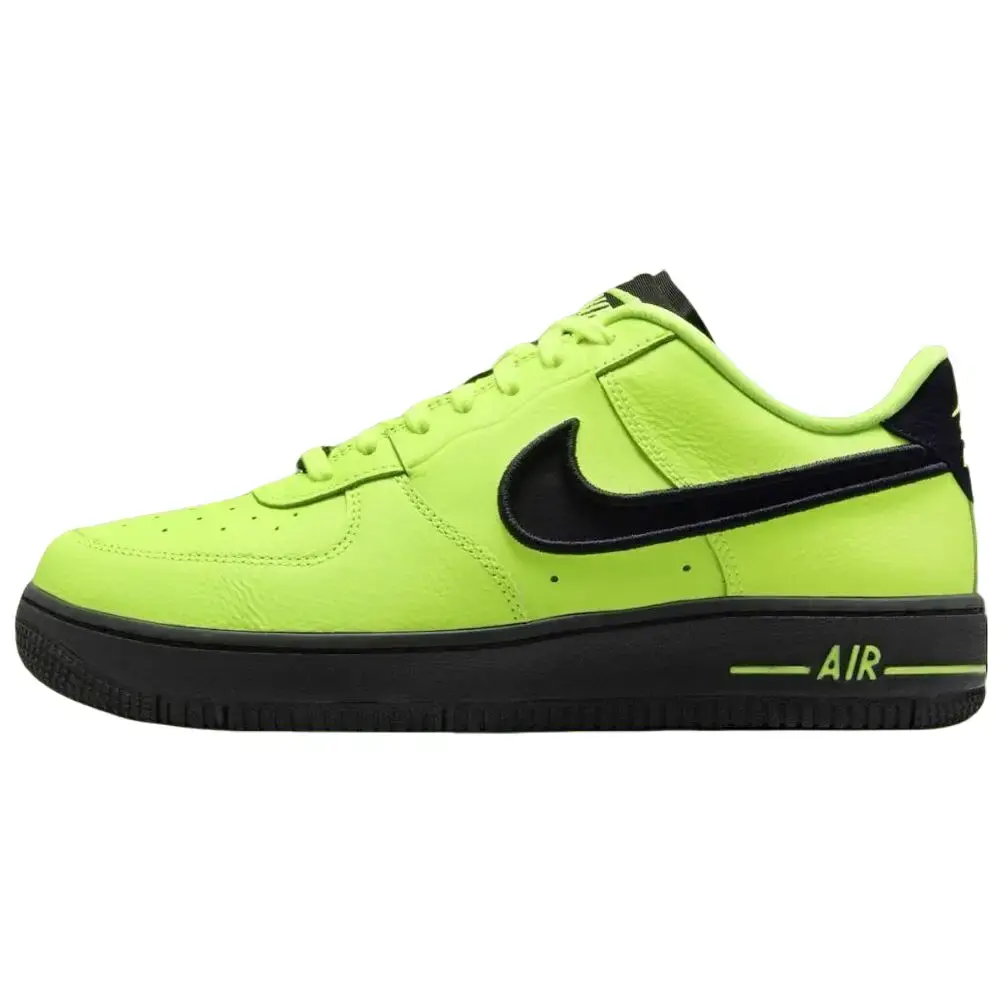 NIKE Women's Leather Air Force 1 Low 'Dance Pack - Vibrant Yellow' Sports Shoes, Casual Footwear for Athletic Activities, Sneaker, Female, Low Top, Volt