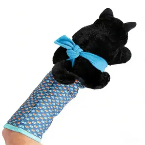 Cute Cat Puppet Wrestler Toy Gloves, Anti-Biting & Tear-Resistant Interactive Kitten Play Home Decor Pet Supplies