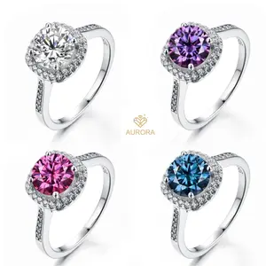 【#23 Princess】Full Moissanite main stone and side stone rings with 925 Sterling Silver high quality gifts engagement anniversary Jewelry Synthetic Moissanite