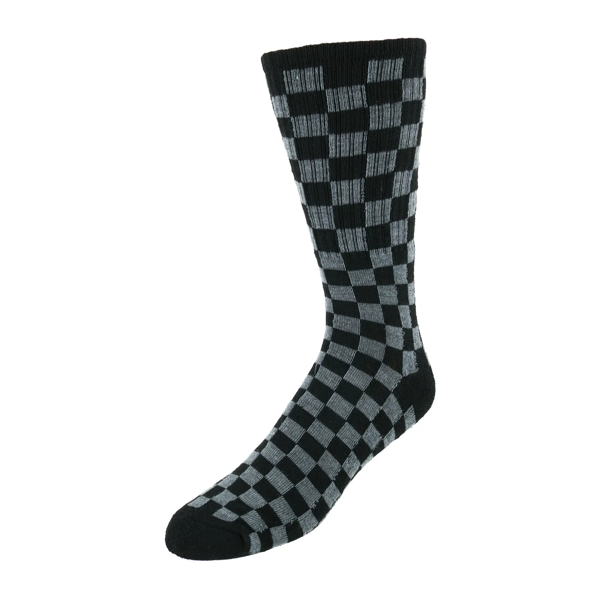 Mad Toro Men's Cotton Blend Race Flag Checkered Socks, Crew Socks