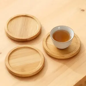 12/16pcs Bamboo Mosaic Coasters Set |   Heat-Resistant, Non-Slip - Minimalist, Solid Color |   Uncut Wood · Ideal for Plant Pots, Home, Office, Dining |   Perfect for Christmas, Halloween, Easter, Hanukkah, Thanksgiving