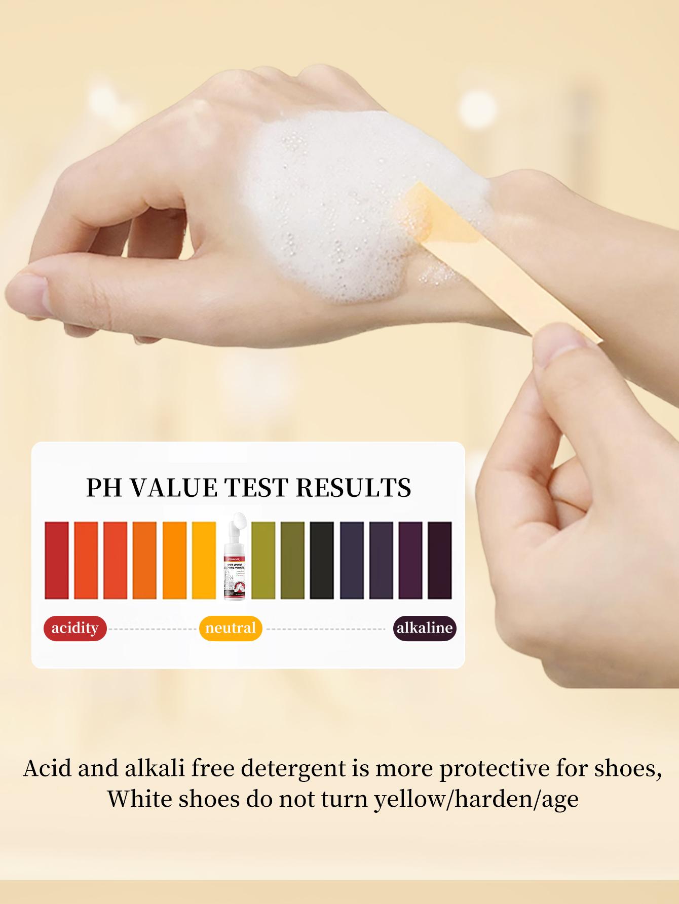 VENROCK White Shoe Cleaning Mousse | Waterless Foam Sneaker Cleaner with Built‑in Soft Brush, Stain & Yellowing Remover for All Footwear, Quick Dry No‑Wash Shoe Cleaner
