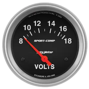 2 5/8 In. Voltmeter, 8 18 V, S PO Rt Comp