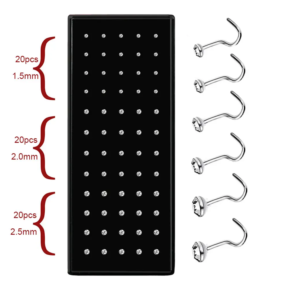 White bent rod 60/box  1.5/2.0/2.5mm