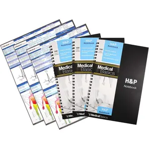 Notebook (3 Pack) - Medical History and Physical Notebook, 100 Medical templates with Perforations