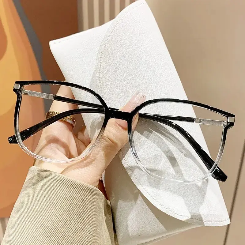 Women's Rhinestone Oversized Blue Light Non-Prescription Glasses - Fashion Eyewear with Elegant Literary Style Versatile Frames, Led-Blocking, Anti-Light, Crystal-Clear, Protection for Daily Reading & Office Use, Led-Blocking Non-Prescription Glasses