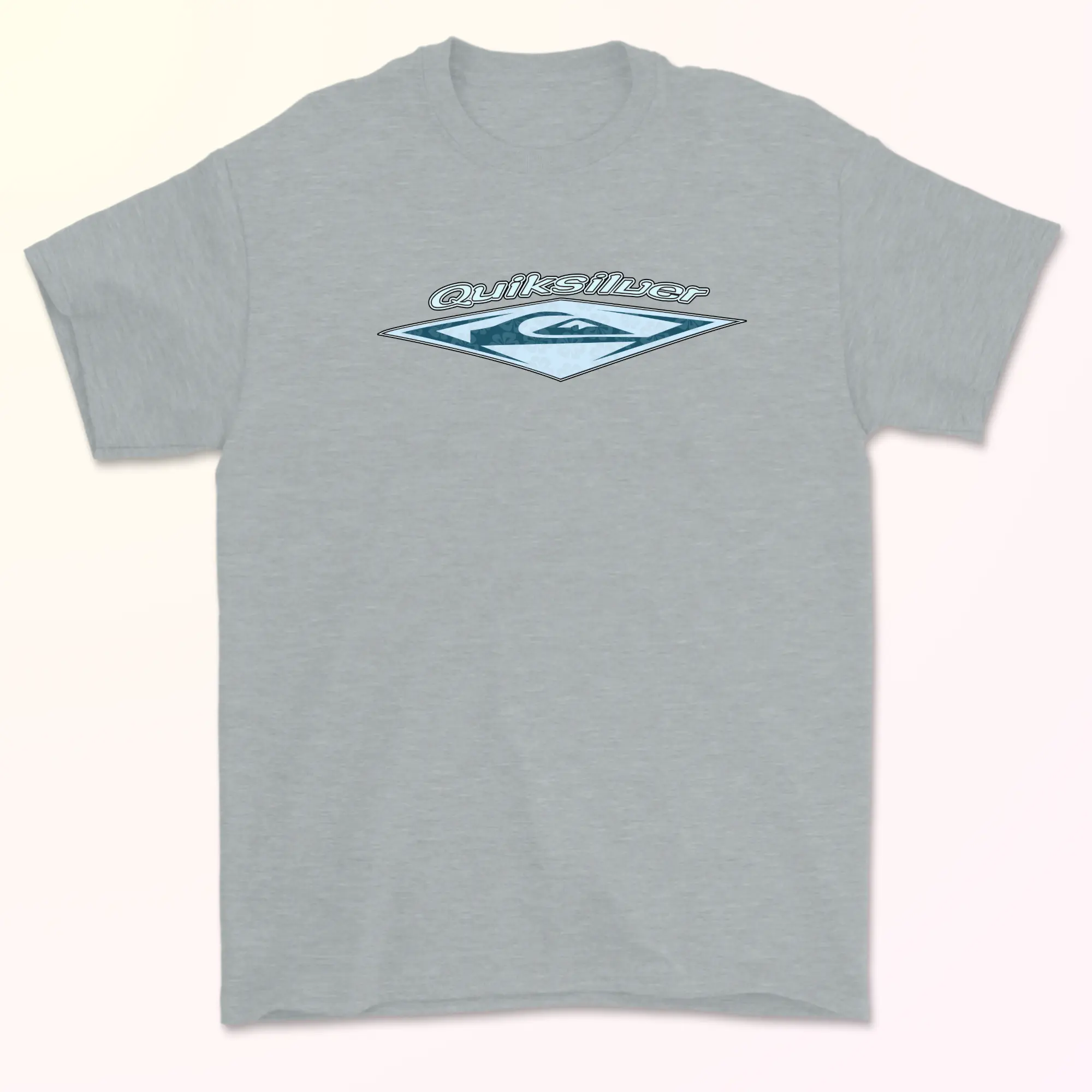 Rare!! Vintage 90's QUIKSILVER Logo Faded Surf Tee Shirt Boys