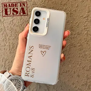 Bible Christian Design Patterned Phone Case Compatible with Galaxy S23 Ultra S24 Plus S25 S22+ Shockproof Non Slip Military-Grade Protection slim Cover Cellphone Protective