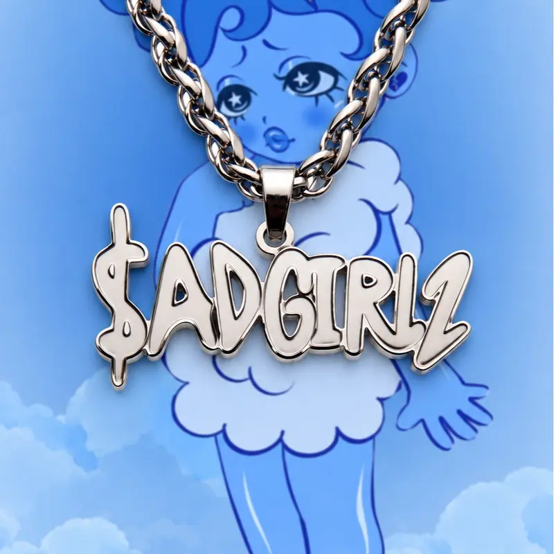 Sadgirlz Junior H Corridos Tumbados High Quality Stainless Steel Chain Necklace