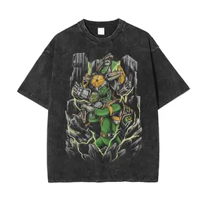 Mechanical Dragon Pilot Graphic T-Shirt - Emerald Hero Snowflake Tie-Dye Hoodie - Oversized Vintage Style Top