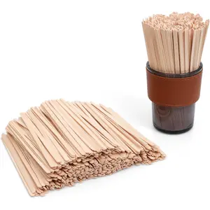 Wooden Coffee Stirrers - Coffee Stir Sticks 7 Inch,500pcs Disposable Birch Wood Coffee/Beverage Stirrers,Swizzle Drink Sticks,Coffee Bar Accessories