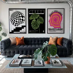 Modern Christian Wall Art Set of 3: Black & White Bible Verse Wall Art, Maximalist Scripture Prints, Christian Men Wall Art, Cool Dorm Print