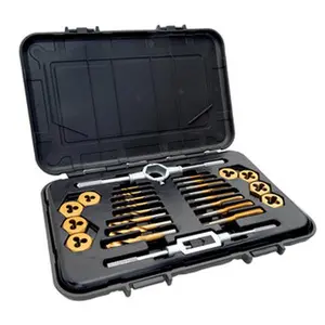 MIBRO Tap, Die & Drill Sets, Minimum Tap & Die Thread Size (mm): 0.5, Maximum Tap & Die Thread Size (mm): 1.5, Minimum Drill Size (Decimal Inch): 0.0980, Adjustable Die: No, Tap Material: Carbon Steel 301370BLUE