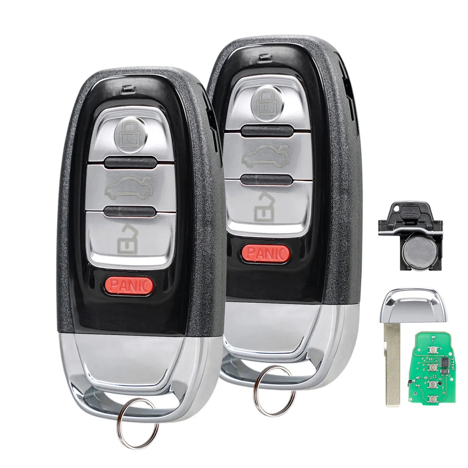 2 Replacement For Audi A4 A5 Q5 A6 A7 A8 Smart Prox Remote Key Fob Uncut Blade 4-Button IYZFBSB802