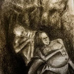 Jose Galan Handmade Art Drawing Pencil Original by Jose Galan for Artists and Collectors