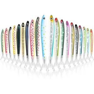 20 Pack Fish Pen Gifts Fishing Party Favors Decorations Cute Creative Glitter Ballpoint Pens for  Adults School Office Student Birthday Themed Party Decor(Cute Style)