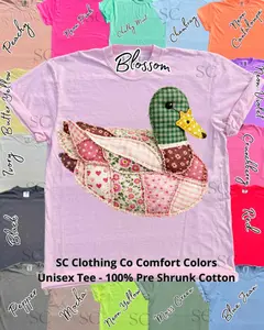 Pretty in Pink OG Duck Patchwork Comfort Colors Tee