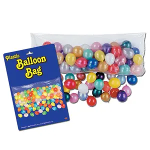 Beistle Large Size Plastic Balloon Drop Bag, 3' x 6'8" Festive Party Supply for Birthday Celebrations, New Year's Eve