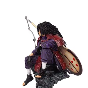 Naruto Uchiha Madara Sitting Door God Gk Figure, Anime Collectible Statue, Boxed Model for Wholesale, Not Plated with Precious Metal