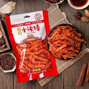 Chinese Latiao Spicy Gluten - Low Sugar Low Calories Vegan Office Snack with Pickled Garlic & Dried Cornstarch Asian Cornstarch Chilli Crunchy bussin Gluten-Free Strips Sweet