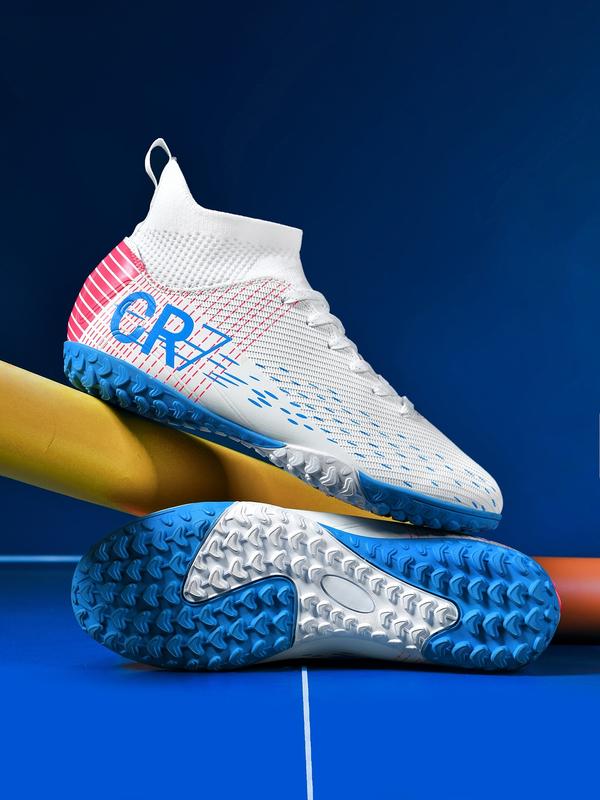 New men's game training boots Non-slip AG cleats Football boots Adult breathable high-top soccer shoes Couple outdoor professional football shoes Lawn light classic black sports soccer cleats Football Field Boots