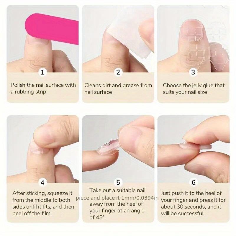 24PCS Valentine’s Day Press On Nails – Red Heart Smudge Design, Medium Long Square Fake Nails, Glossy Solid Color Manicure for Holiday Parties, Date Night & Everyday Wear