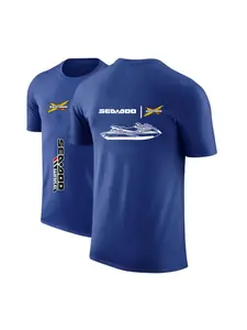 2026 Summer Men's Sea Doo Seadoo Moto Printed High Quality Cotton Casual Short Sleeved Popular Loose O-Neck Breathable Tees Tops