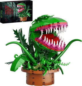 BrickPhos Audrey 2 Piranha Plant Building Toys Sets, Little Shop of Horrors Flowers Cannibal with Openable Mouth Building Blocks, Gift for TV Fans Halloween Christmas Kids Ages 8+