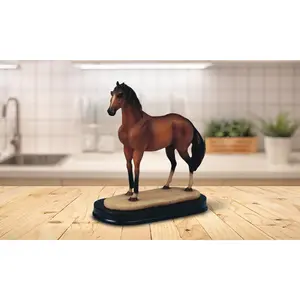 4"H Standing Brown Horse Figurine