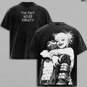 Dabi x Toga My Hero Academia Anime Double Printed Vintage Washed Tee Unisex Oversize Anime Manga Washed Heavyweight Cotton T-shirt ZSC