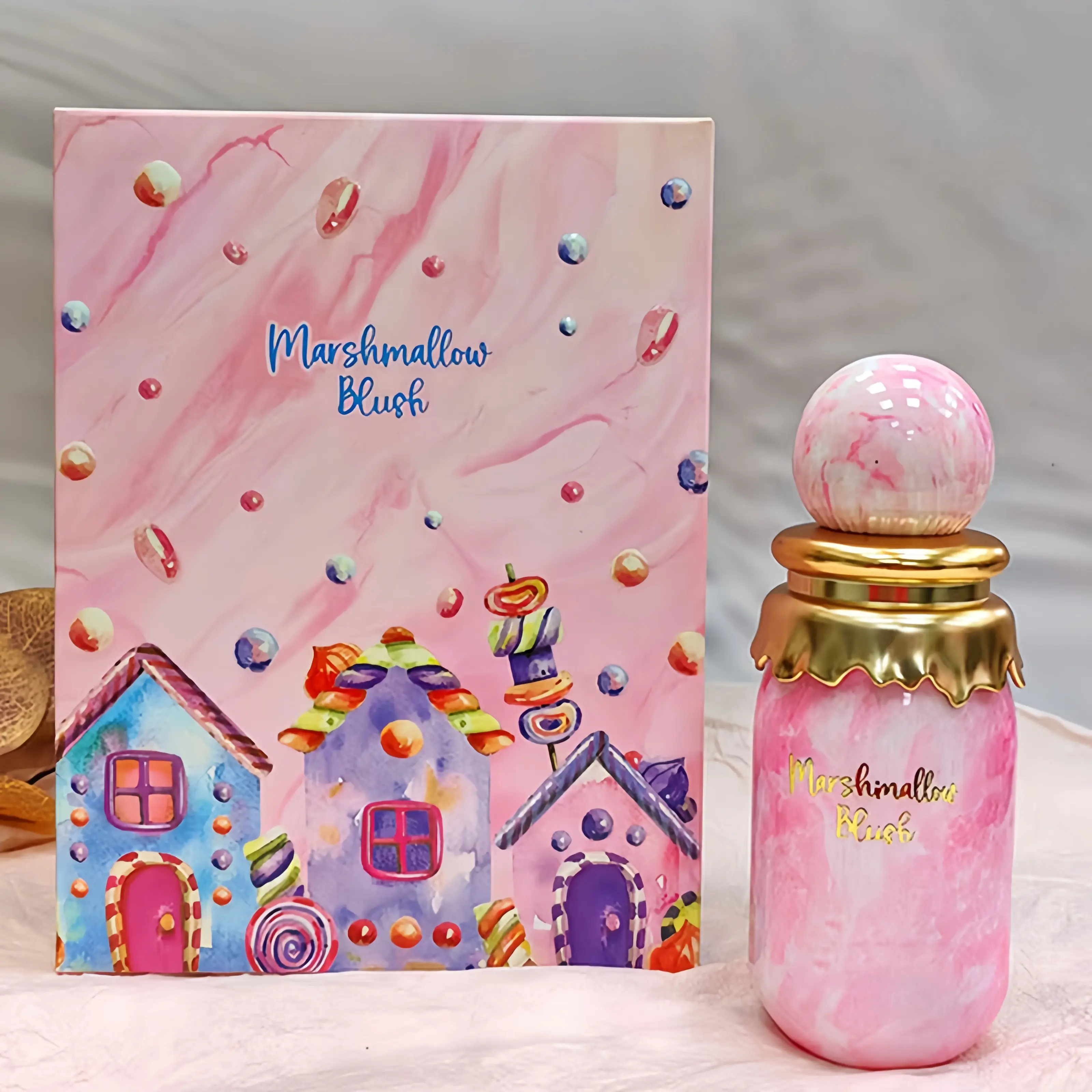 Arab Marshmallow Blush Eau de Parfum 100ml - Marshmallow & Strawberry, Cotton Candy & Vanilla Scent,Floral Sweet Long Lasting Perfume,Gourmand Floral Sweet Long Lasting EDP Spray for Women, Luxurious Everyday Wear Fragrance,Perfume for
