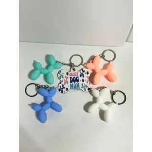 Crazy Dog Mom Keychain