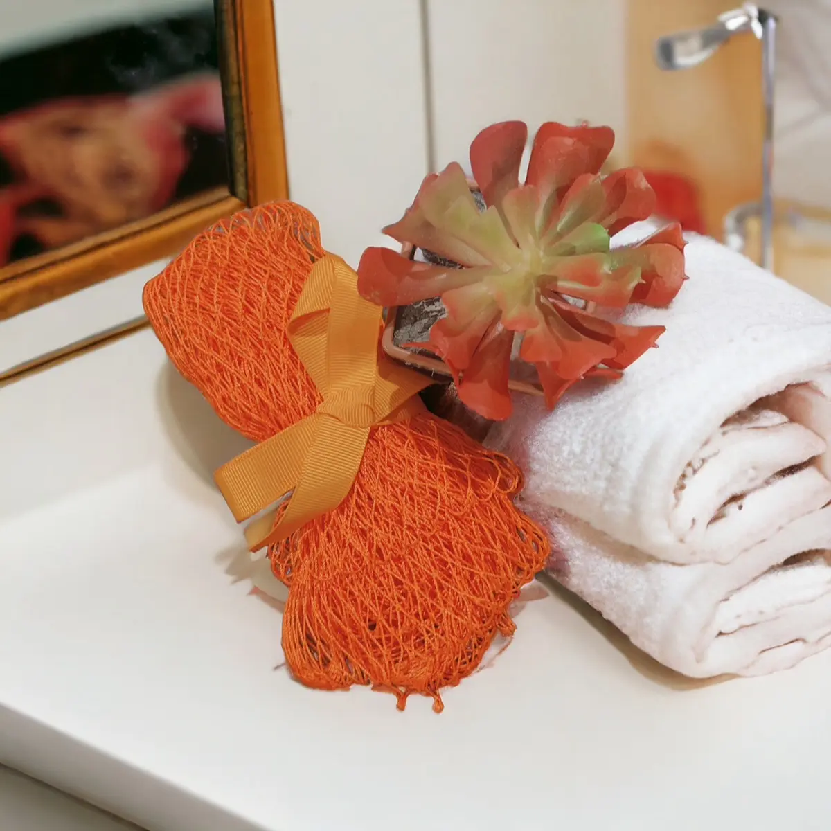African Net Sponge - Orange