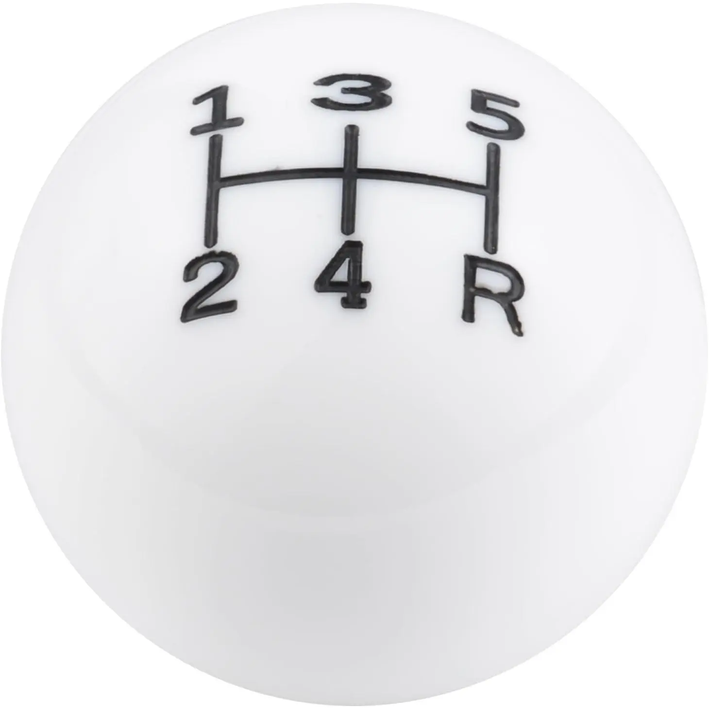 Ball Shift Knob 5 Speed Round Gear Stick Shifter Knobs Car Shifting Lever Handle Transmission Fit for Most Automatic Manual Vehicles White