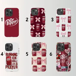 Dr Pepper Tough Phone Case, Trending Bow phone Case, Case for Girl, iPhone Gift iPhone  17 16 15 14 13, Pepper Lover Gift