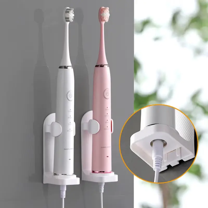 Adjustable Wall-Mounted Electric Toothbrush Holder – Non-Slip & Space-Saving Design