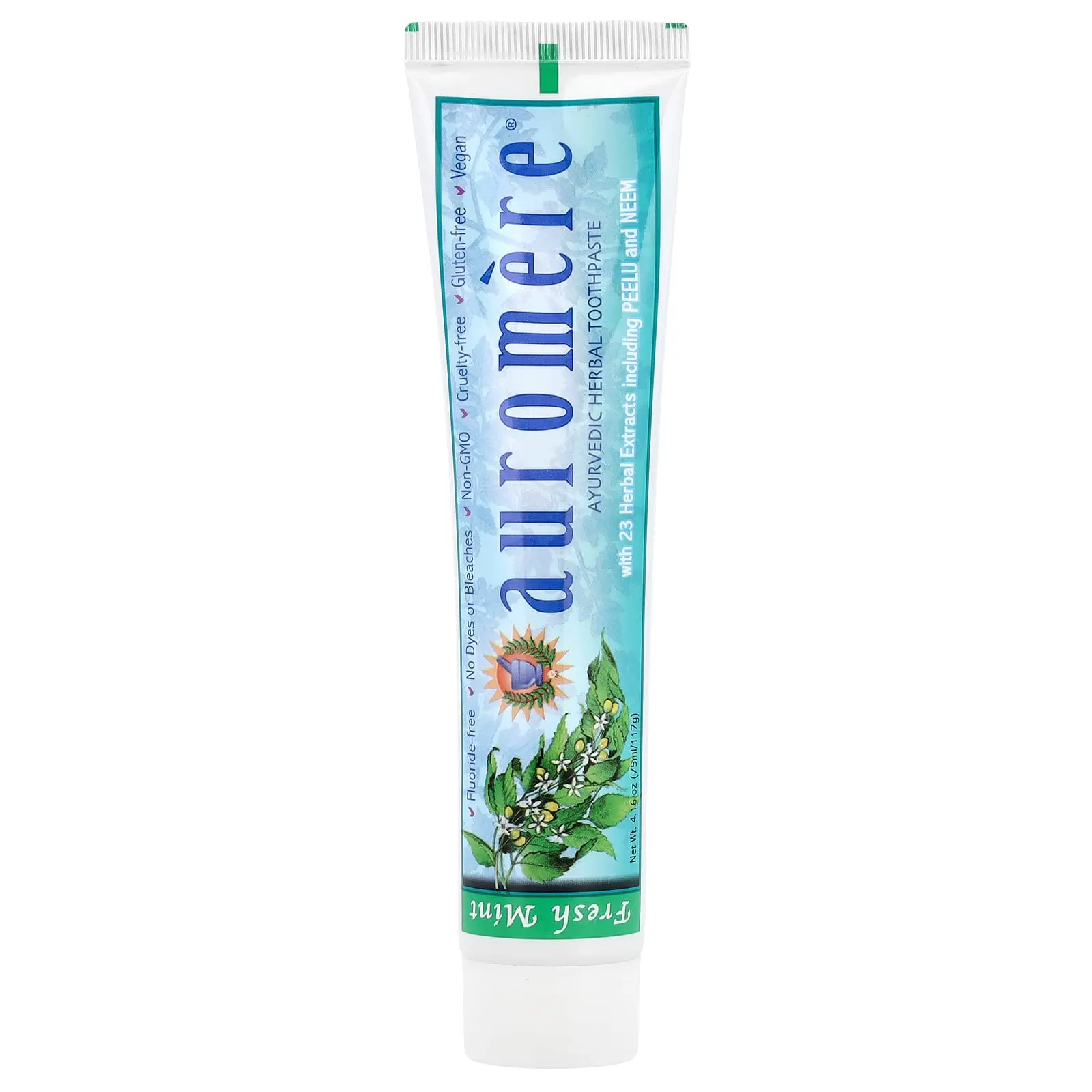 Auromere Ayurvedic Herbal Toothpaste, Fresh Mint, 4.16 oz (117 g)
