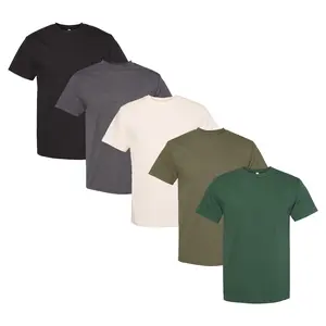 American Apparel Cotton T-Shirts for Women & Men, Multi Pack Unisex Bulk Heavyweight Jersey Undershirts - 15 Different Color Crewneck Tees