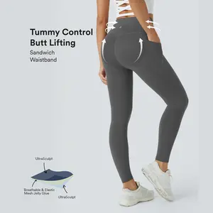 Halara UltraSculpt High Waisted Butt Lifting Tummy Control Pocket Shaping Workout Leggings #SwimWeek