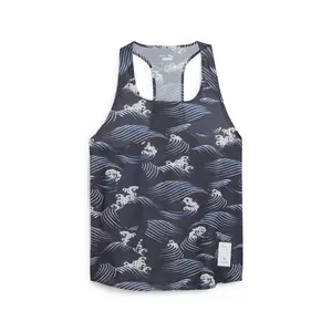 PUMA Womens X Saysky Singlet Graphic Crew Neck Athletic Tank  Casual - Blue