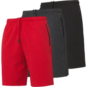 3 Pack Mens Shorts Casual Men's Athletic Short Workout Gym Shorts for Men with Zipper Pockets, Small - 5X sport short Menswear Tropical