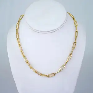 Paper Clip Necklace - Women's Accessory, Perfect for Everyday Use, Compact Design, Lightweight and Durable 6mm