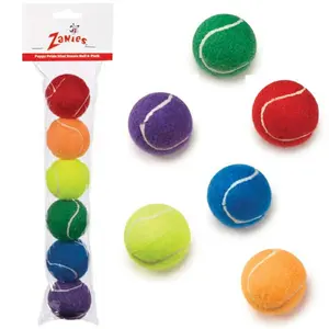 Zanies  Puppy Pride Mini Tennis Ball 6Pk